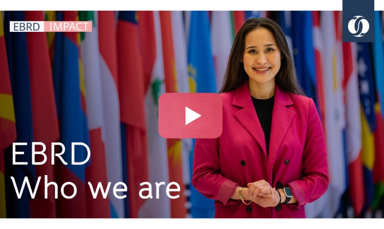 still frame from video showing presenter at ebrd office 