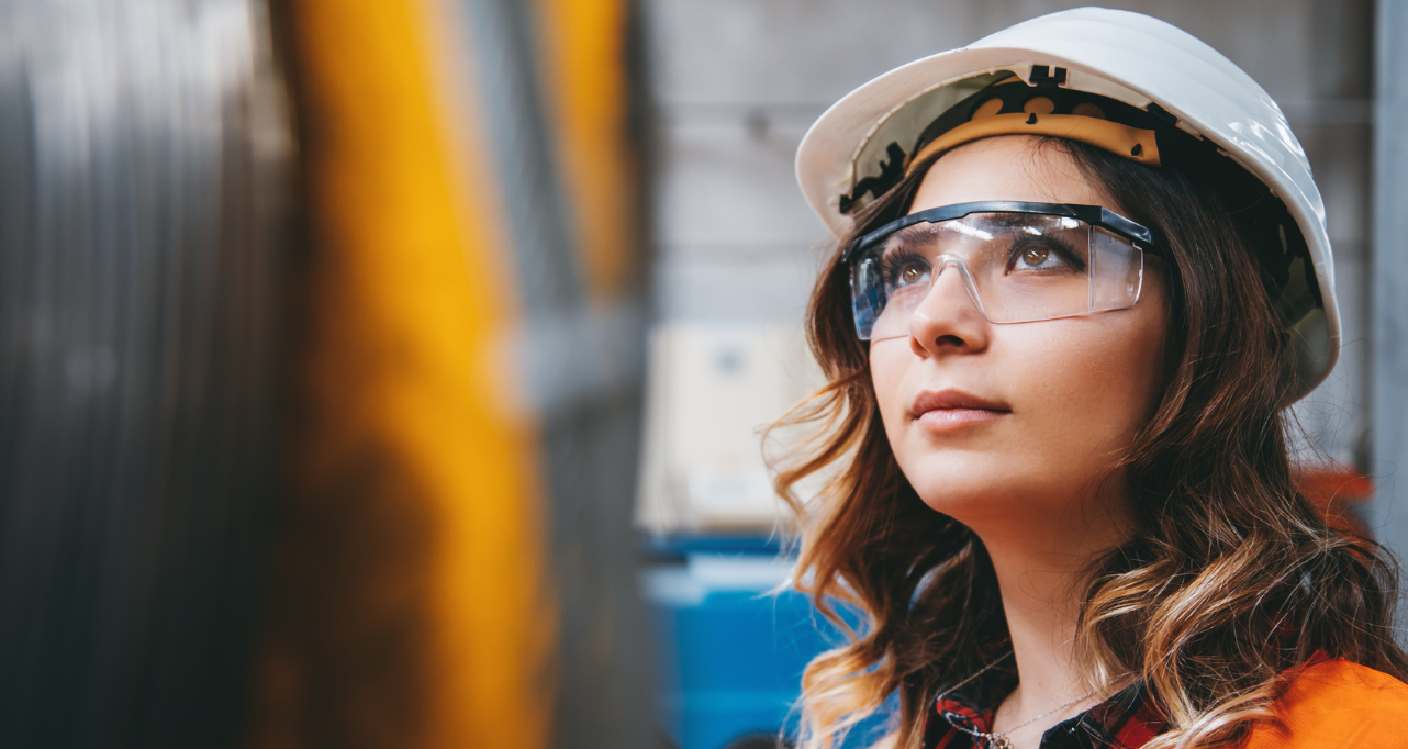 Industrial worker in safety gear