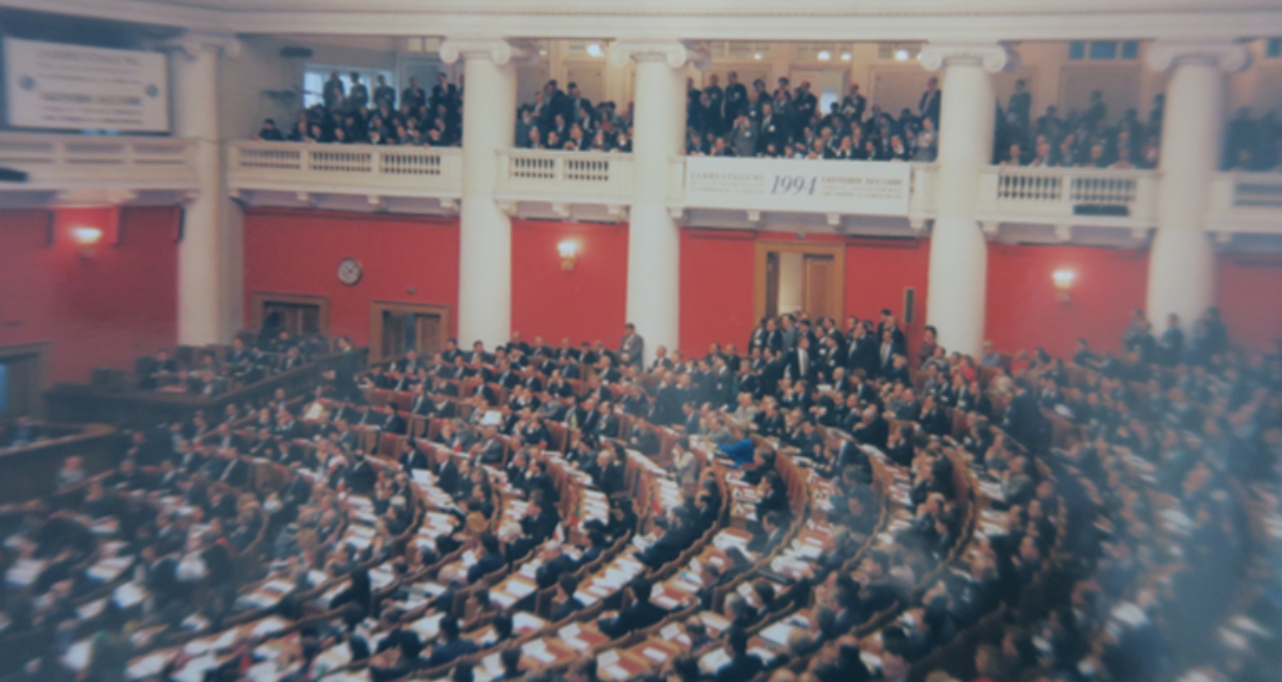 The Annual Meeting was held in the Conference Hall of the Tauride Palace, completed in 1789 (another revolutionary year), for Prince G.A. Potemkin-Tavrichesky.