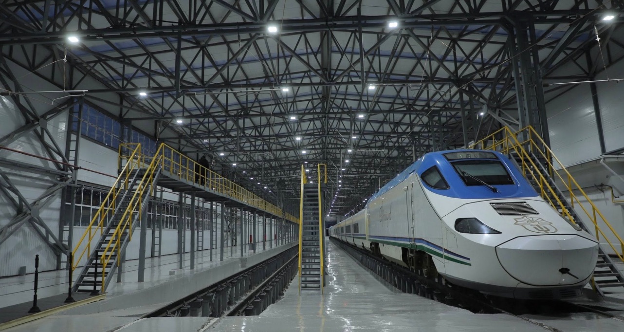 O’zbekiston temir yo’llari manages a 3,645 -kilometre railway network