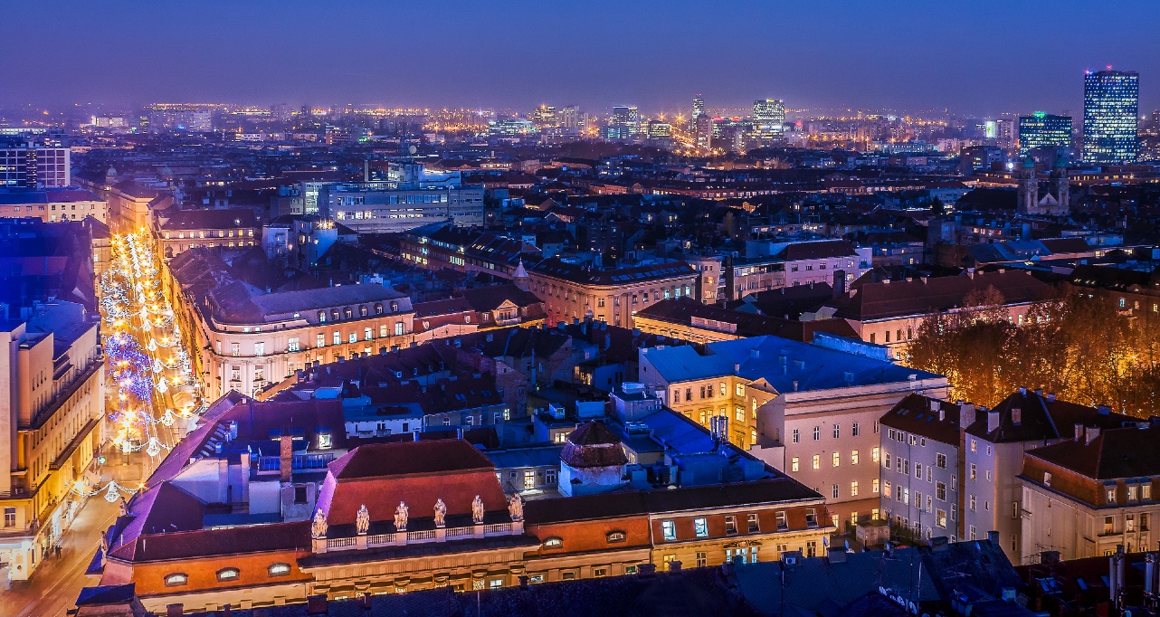 Zagreb city from above