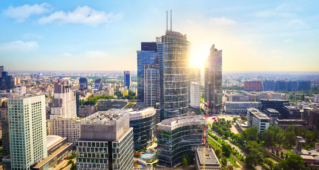 Warsaw skyline in daytime