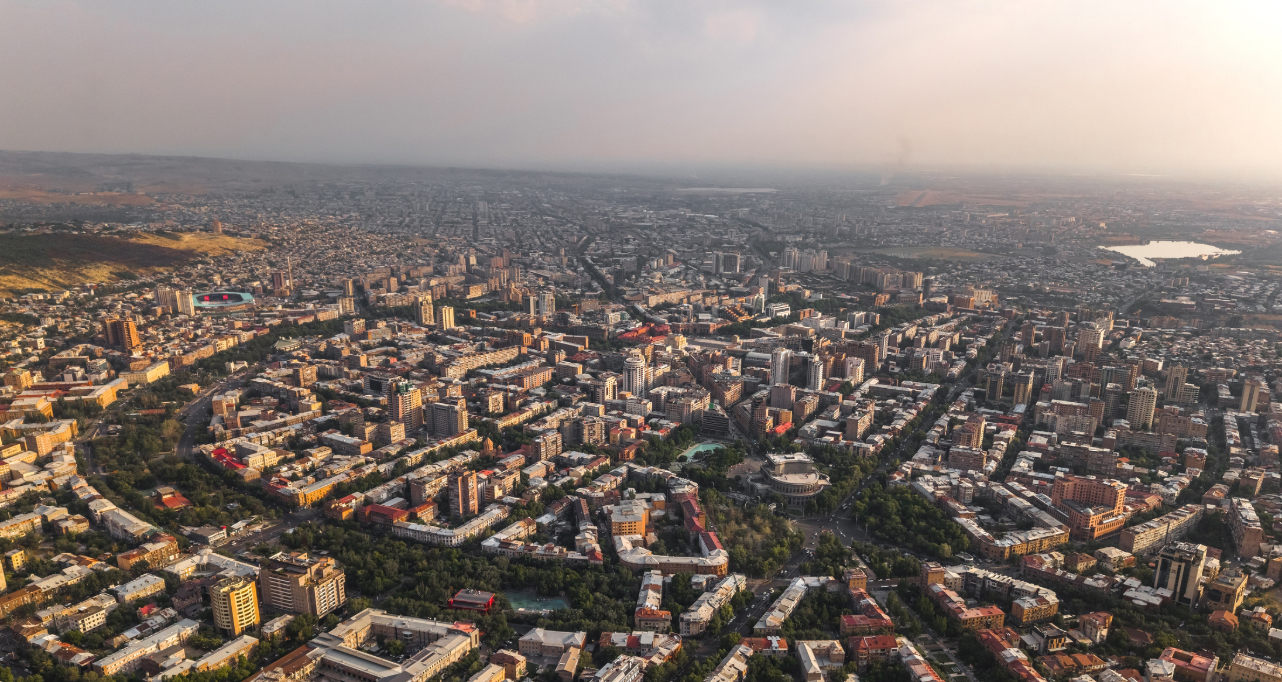 Aerial view of Yerevan, Armenia