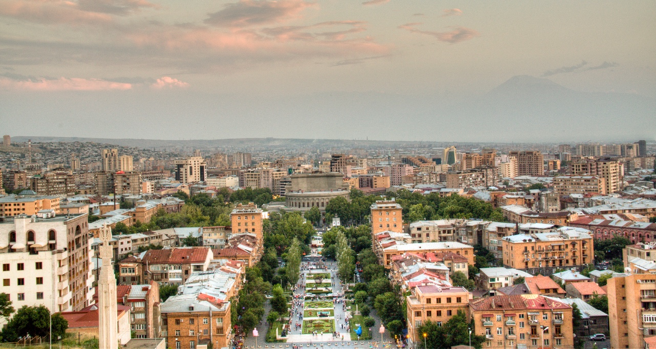 View over the city of Yerevan, Armenia