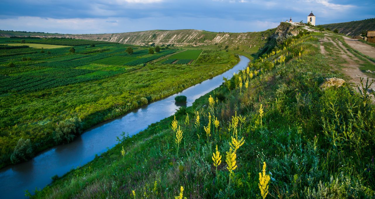 Orheiul Vechi, Moldova aerial view