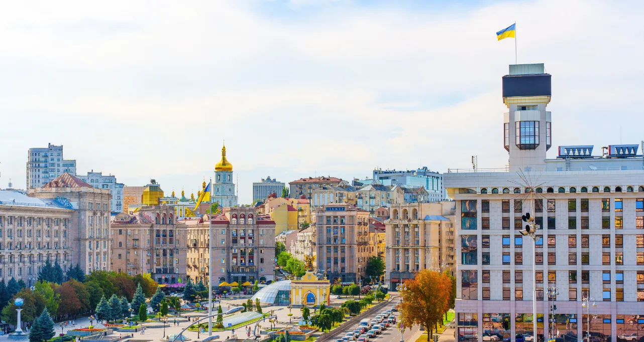 Panoramic view of Kyiv, Ukraine