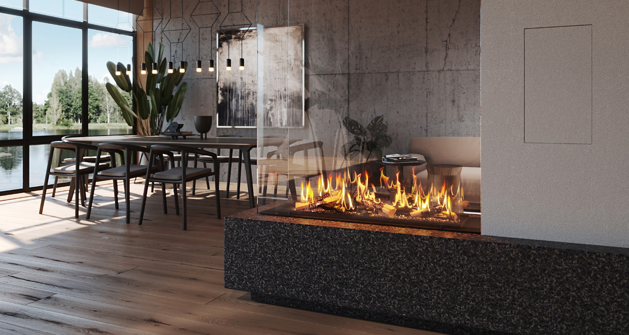 Apartment with fire