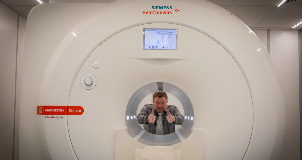 Man in medical centre