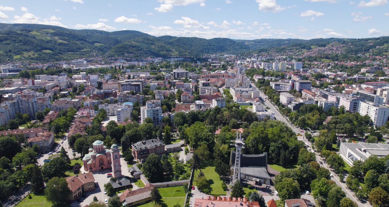 Panoramic view of Banja Luka, Bosnia and Herzegovina