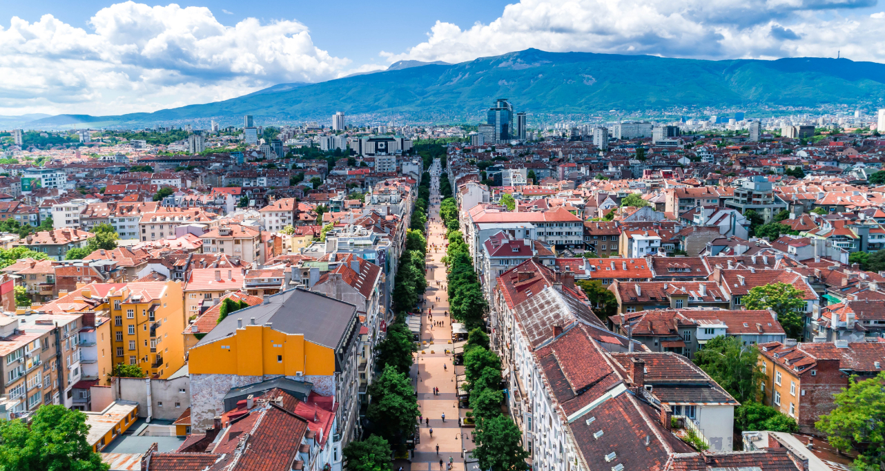 Panoramic view of Sofia, Bulgaria