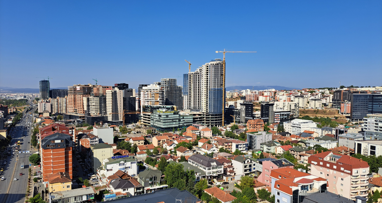 Panoramic view of Pristina, Kosovo