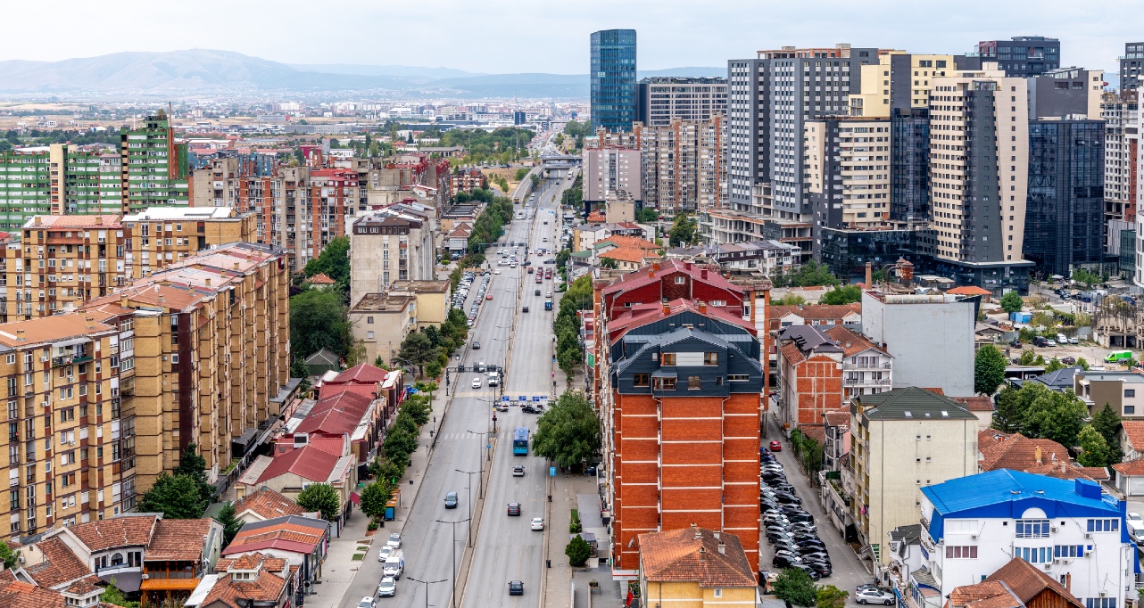Panoramic view of Pristina, Kosovo