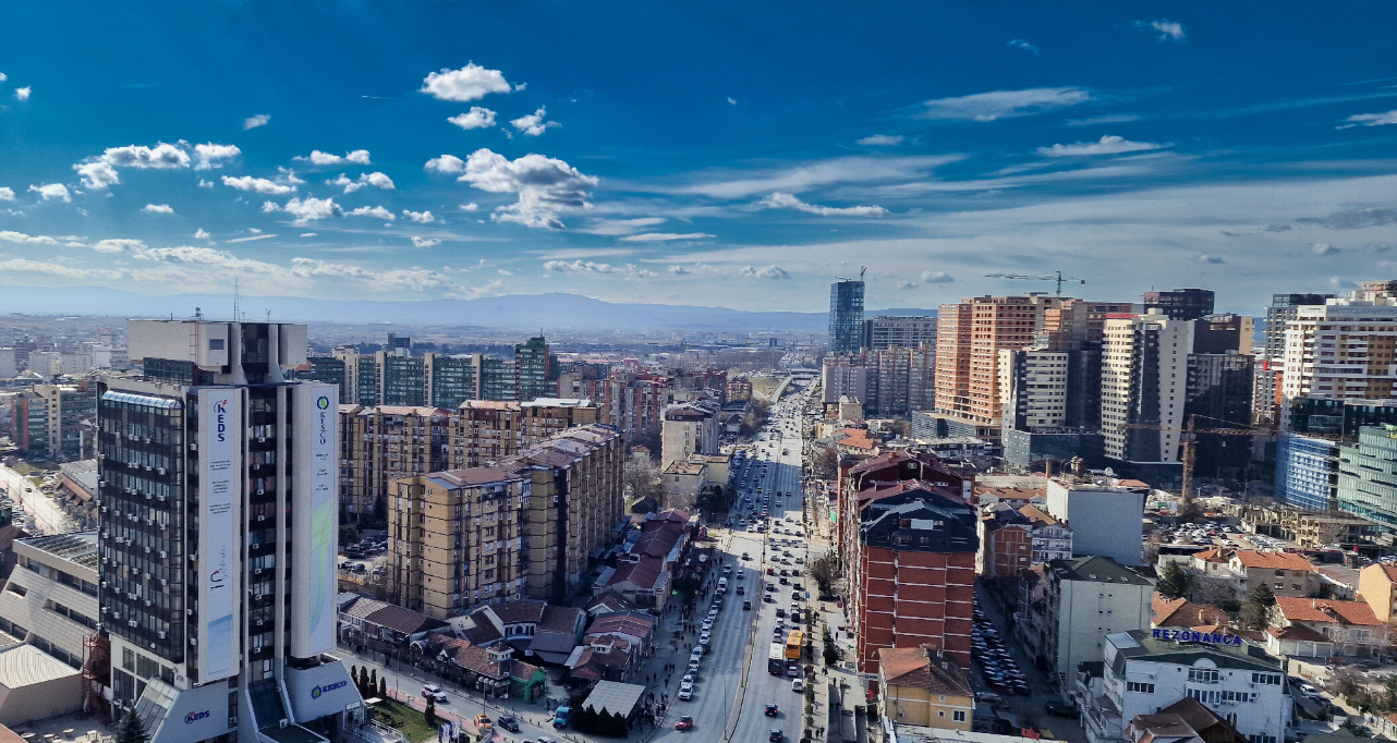 Panoramic view of Pristina, Kosovo