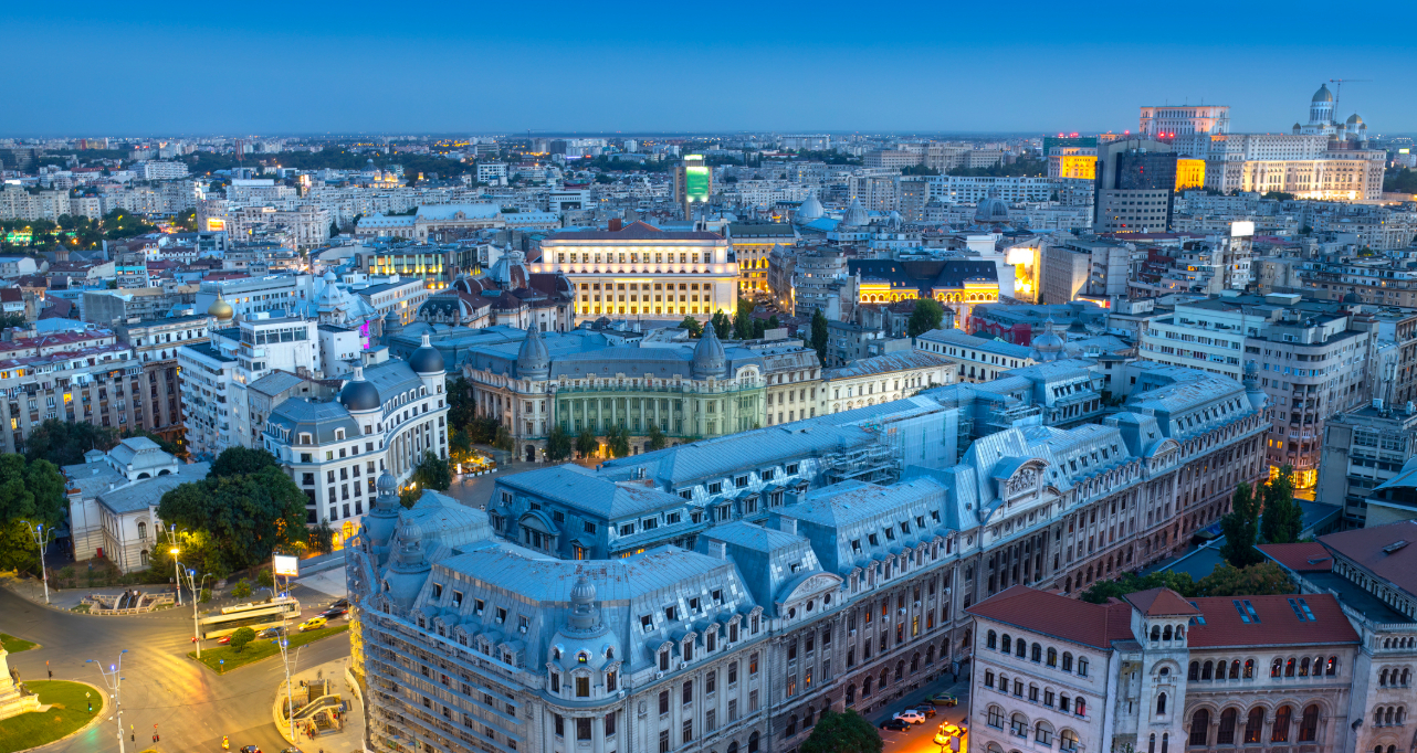 Panoramic view of Bucharest, Romania