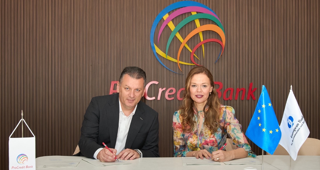 €100 million portfolio risk‑sharing facility with ProCredit Bank to support small businesses, green investments and inclusive growth