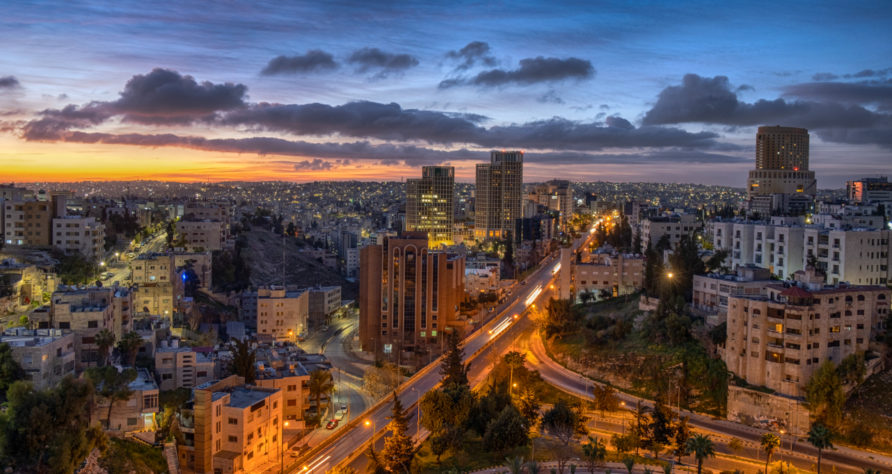 Panoramic view of Amman, Jordan
