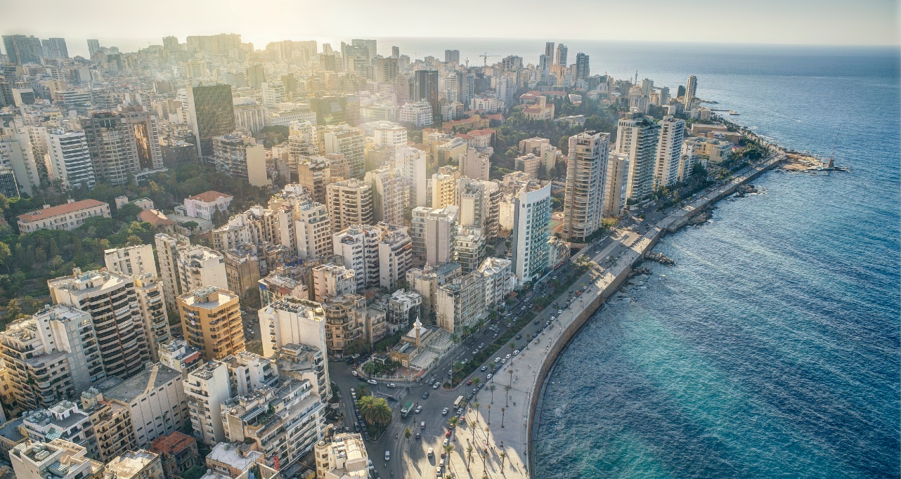 Aerial wiew of Beirut, Lebanon