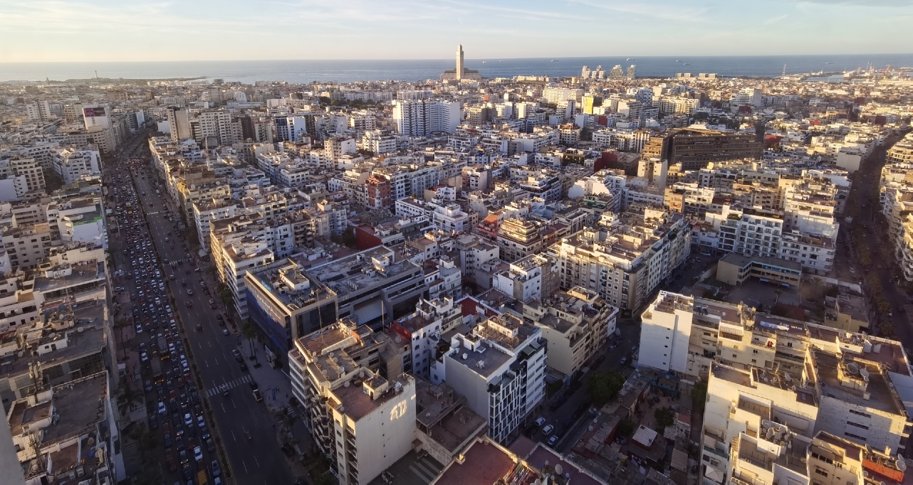 The panorama view of Casablanca, Morocco