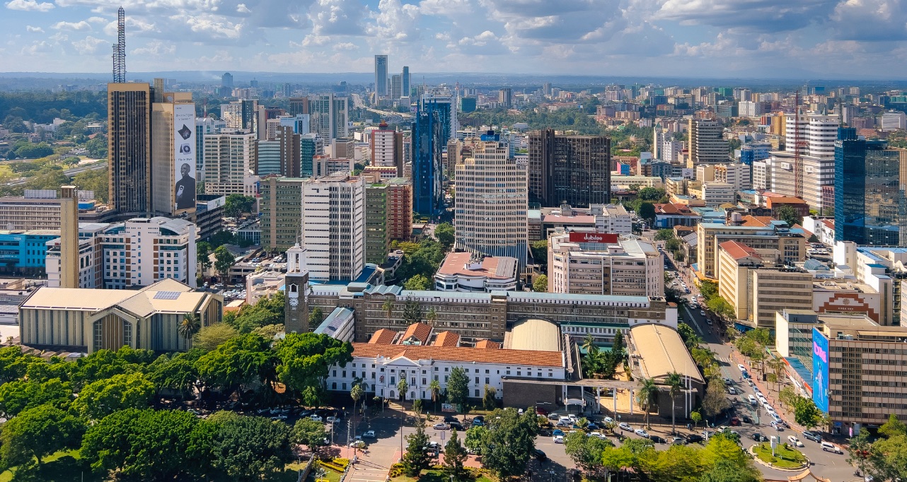 Aerial view of Nairobi