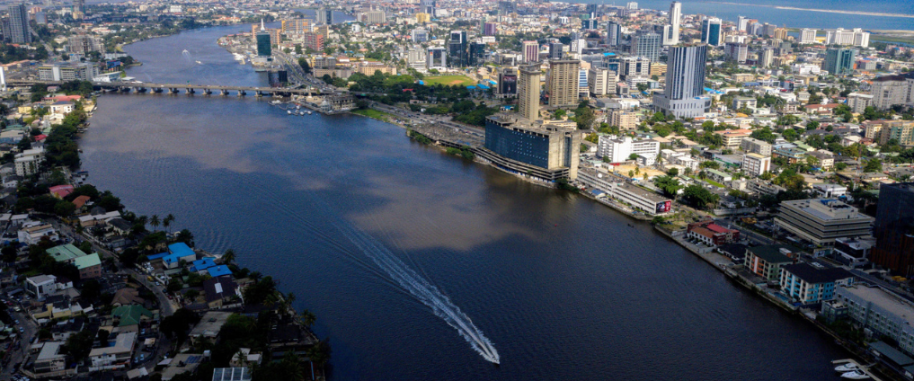 Landscape of Ikoyi neighbourhood in Lagos showing Lekki-Ikoyi Link bridge