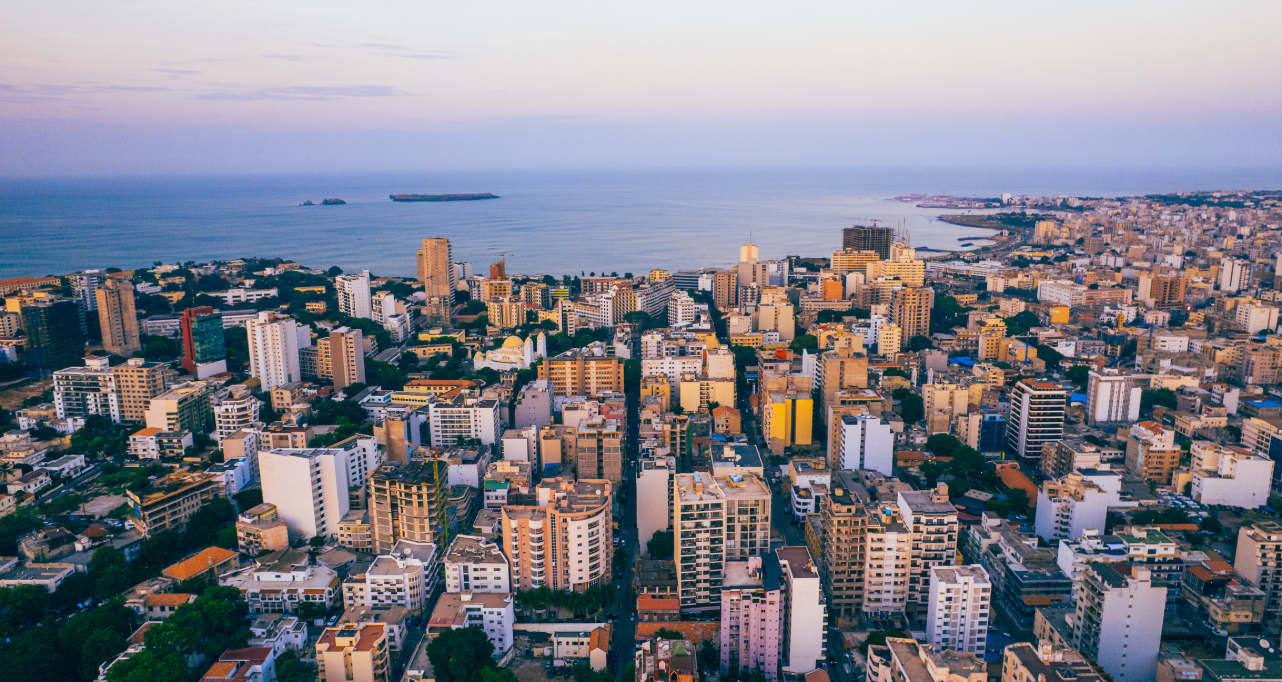 Aerial view of Dakar, Senegal