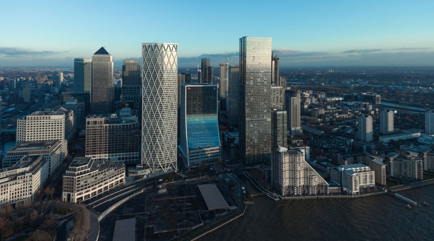 Drone view of EBRD HQ