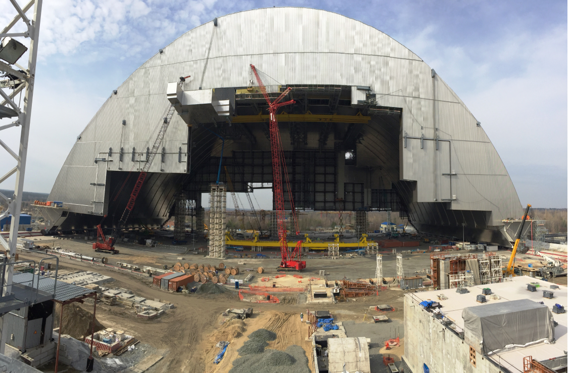 construction work at chornobyl site